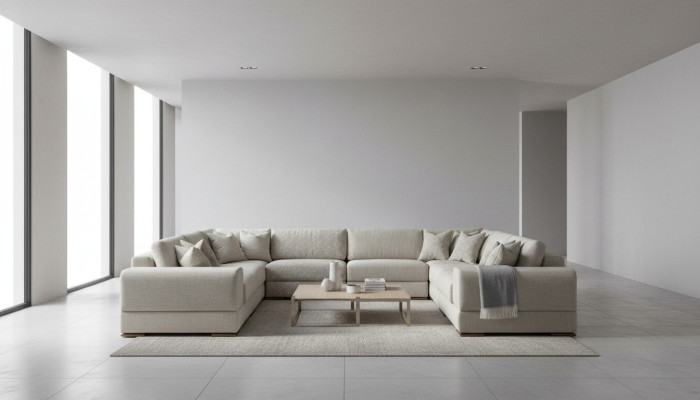 Sofa U Shape Modern Design Luxury Living Room Big Gray Corner Sofa New