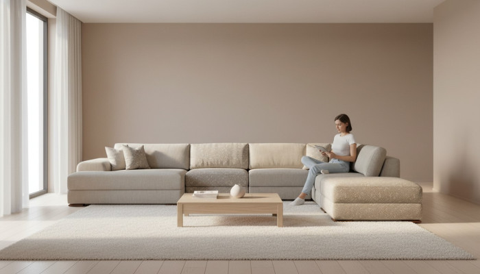 Sectional living room sofa fabric big sofa couch U-shape upholstered sofa 150x425x290