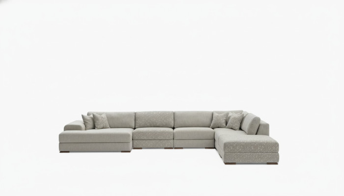 Sectional living room sofa fabric big sofa couch U-shape upholstered sofa 150x425x290