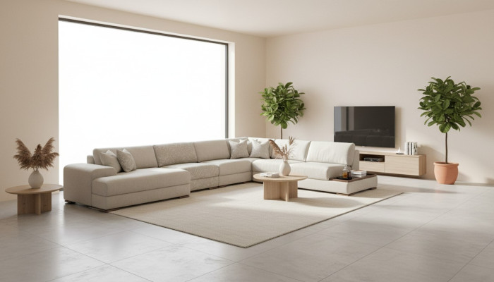 Sofa Couch Living Room Corner Sofa Modern Design Furniture U-Shape Fabric Sofa
