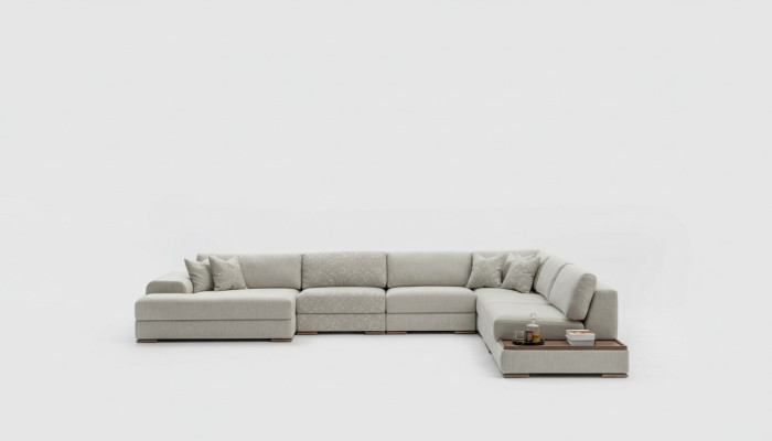 Sofa Couch Living Room Corner Sofa Modern Design Furniture U-Shape Fabric Sofa