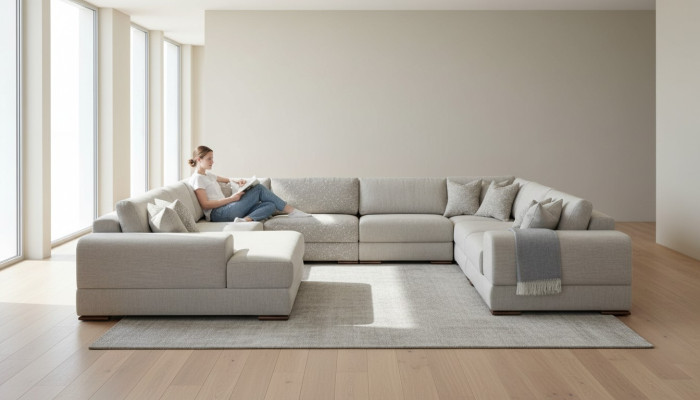 Sofa Couch Design Luxury Living Room Corner Sofa Furniture U-Shape Living Landscape