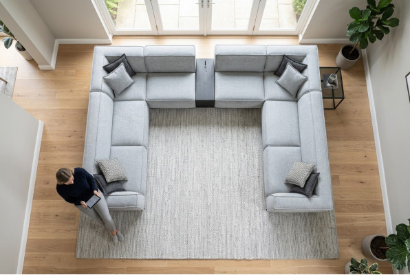 U-shaped sectional sofa furniture living room luxury modern big sofa couch living landscape