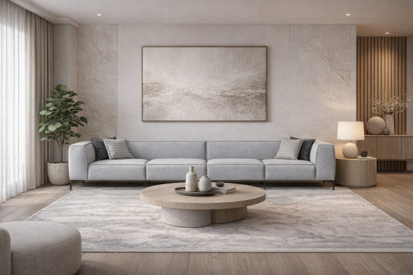 Sofa Couch Modern Living Room Sofas 6-Seater Furniture Fabric Sofa 420cm