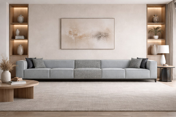 Big sofa couch 8-seater Italian XXL couches sofas furniture textile