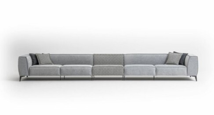 Big sofa couch 8-seater Italian XXL couches sofas furniture textile