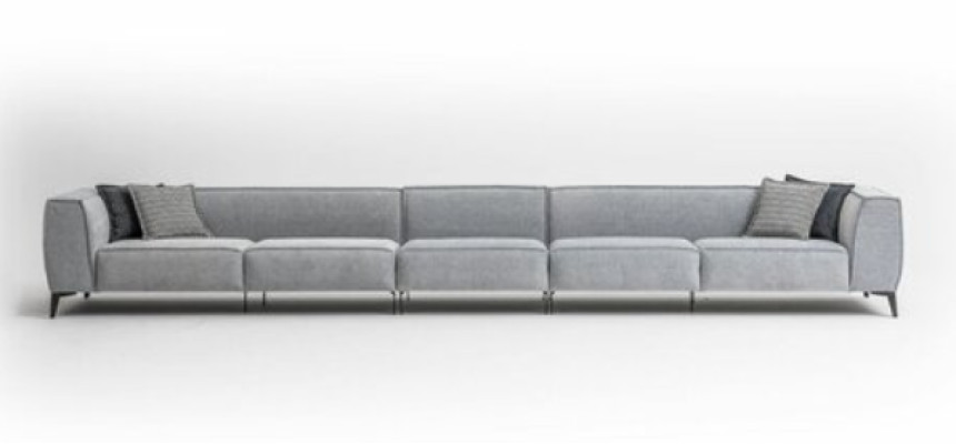 Italian furniture big sofa couch 8-seater Italian XXL couches sofas textile