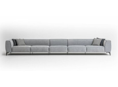 Italian furniture big sofa couch 8-seater Italian XXL couches sofas textile