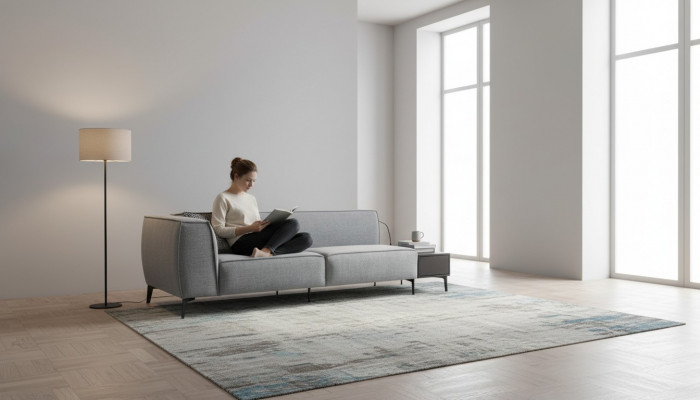 3-seater sofa couch modern style living room upholstered sofa luxury textile