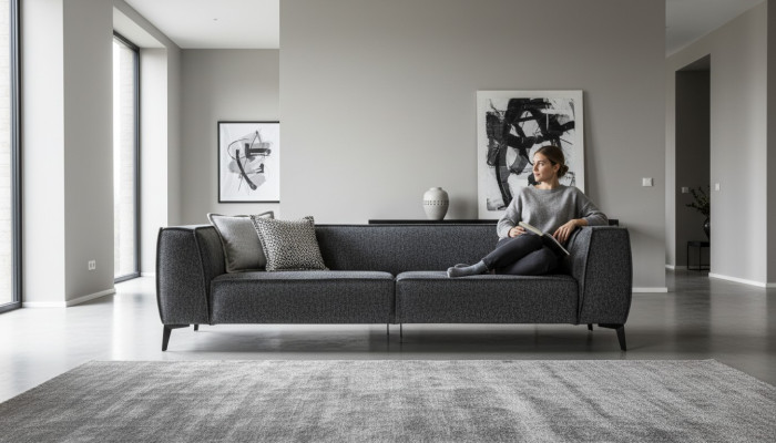 Sofa Couch Furniture Living Room Upholstered Sofa 3 Seater Style Modern 240cm