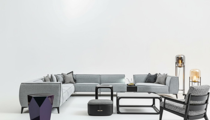 Sectional U-shaped living room upholstered sofas couch furniture style sofas couches