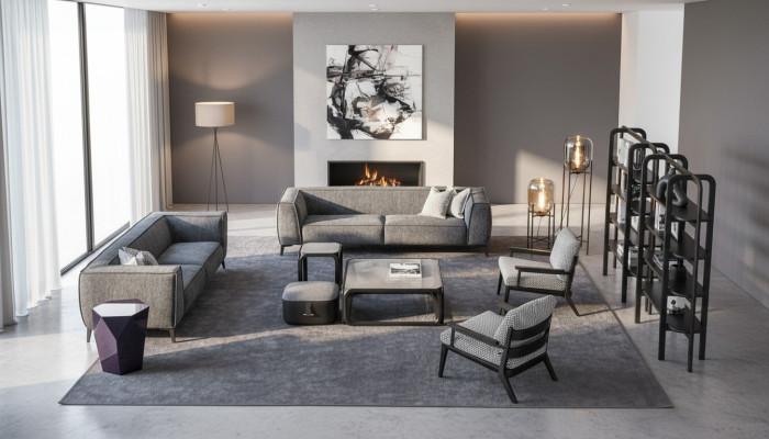 Sofa set 431 seater sofa armchairs luxury set XXL fabric sofa furniture