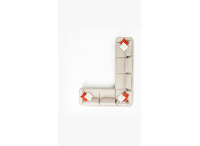 Sectional sofa L-shape design modern luxury living room beige couch