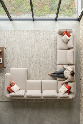 U-shaped sectional living room sofa couch upholstered sofa modern living area