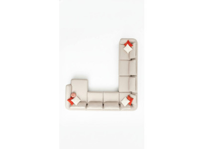 U-shaped sectional living room sofa couch upholstered sofa modern living area