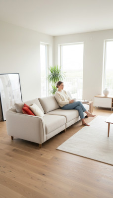 Sofa 3-Seater Beige Modern Design Luxury Living Room Couch Furniture