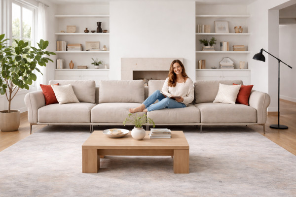 Sofa 6-seater upholstery sofa luxury living room modern design style new