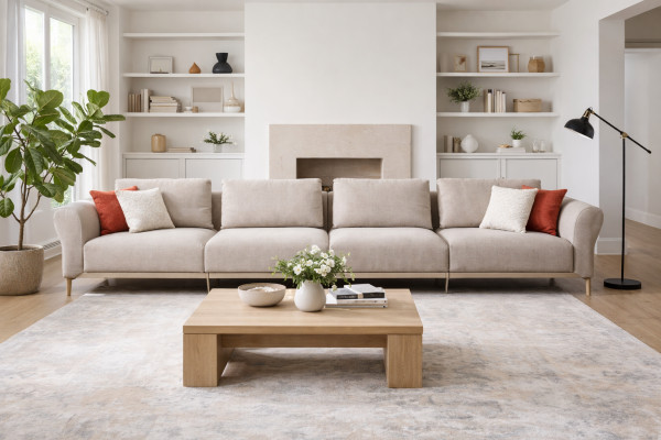 Sofa 6-seater upholstery sofa luxury living room modern design style new
