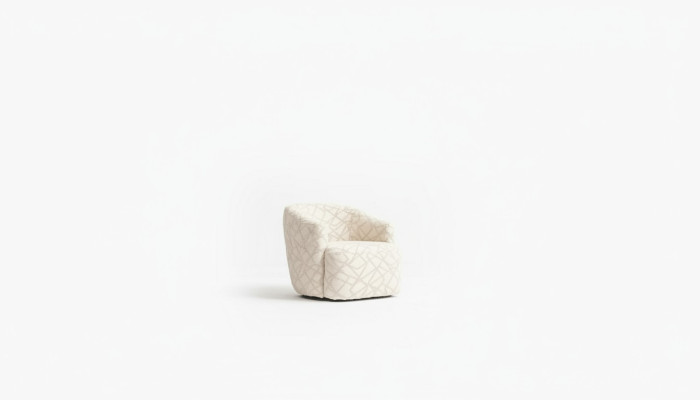 Padded cocktail chair in a pleasant color with a modern design