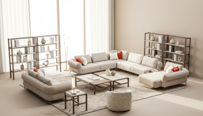 Sofa set 2+1 seater U-shaped sofa set living room ensemble luxury couches
