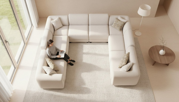 Corner sofa U-shape living room luxury style modern design sofa couch sectional sofa