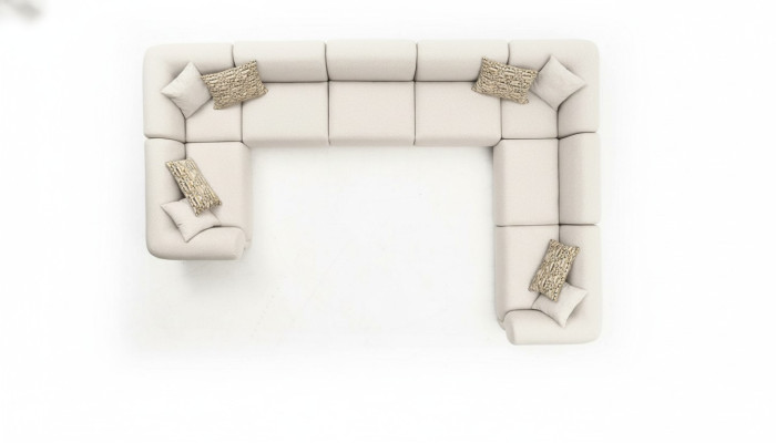 Sofa U-Shaped Living Room Luxury Living Landscape Design Upholstered Corner Sofa Furniture