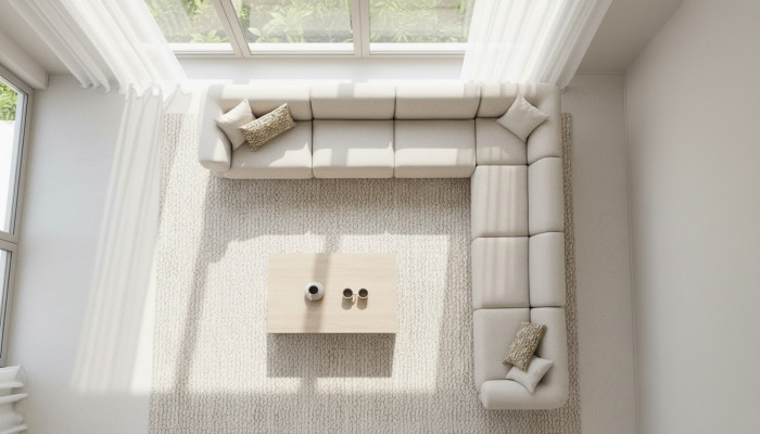 Sofa L-Shape Upholstered Couch Living Room Modern Furniture 405x405cm Sofas Corner Sofa