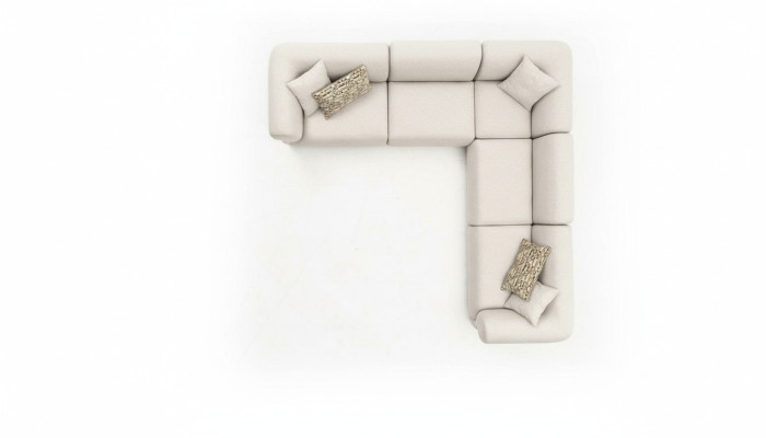 Beige sectional sofa living room sofa couch L-shape modern furniture textile