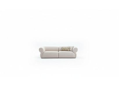 Sofa Couch Upholstered Furniture Three-Seater 3 Seater Modern Design Couch Beige