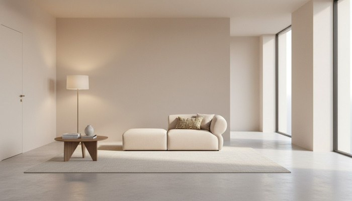 Textile Sofa 3-Seater Living Room Luxury Furniture Design Couch Beige 215cm