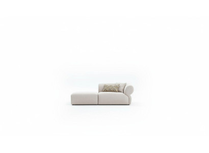Textile Sofa 3-Seater Living Room Luxury Furniture Design Couch Beige 215cm