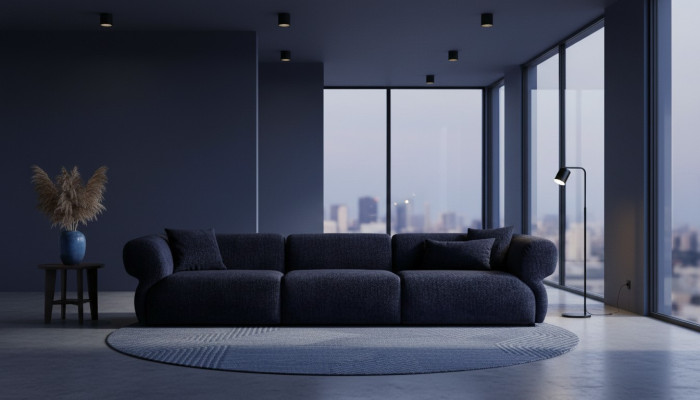 Big sofa couch, 5-seater Italian XXL couches sofas furniture textile.