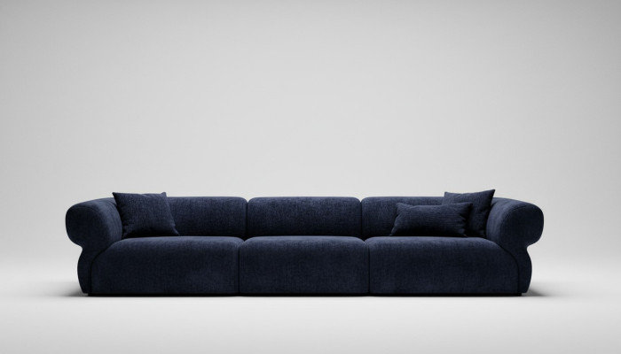 Big sofa couch, 5-seater Italian XXL couches sofas furniture textile.
