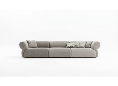 Large 5-seater fabric sofa with premium textile cover in modern style