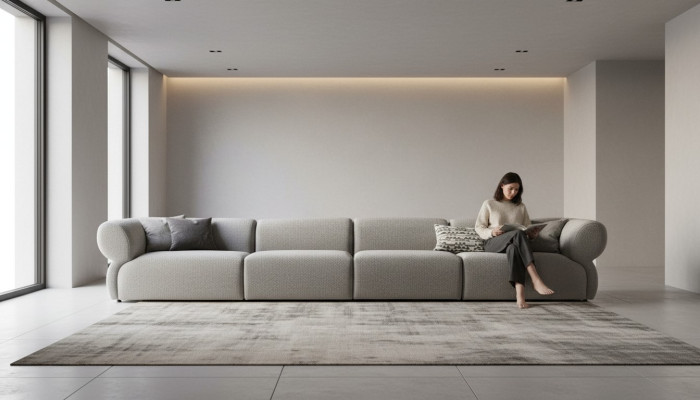 Italian furniture big sofa couch 6 seater Italian XXL couches sofas textile