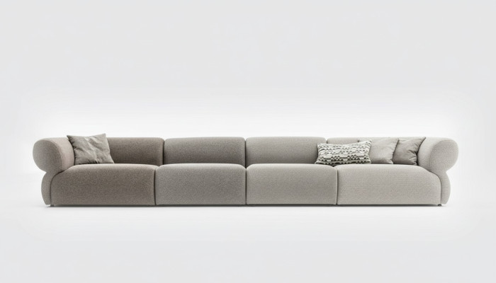 Italian furniture big sofa couch 6 seater Italian XXL couches sofas textile