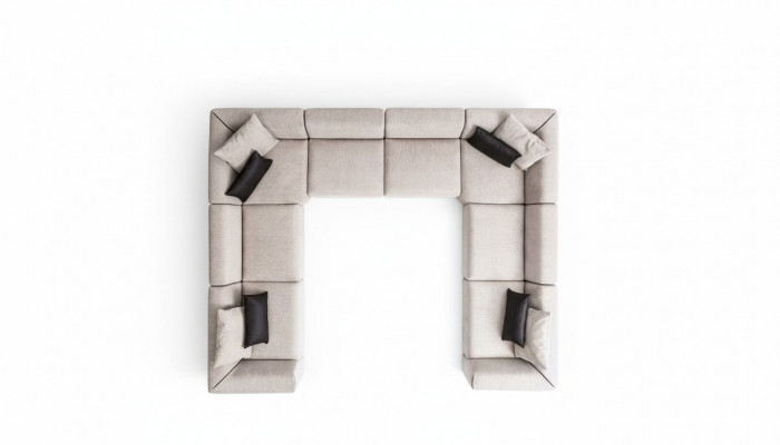 Sofa U-Shape Upholstered Sofa Couch Living Room Design Modern Corner Sofas
