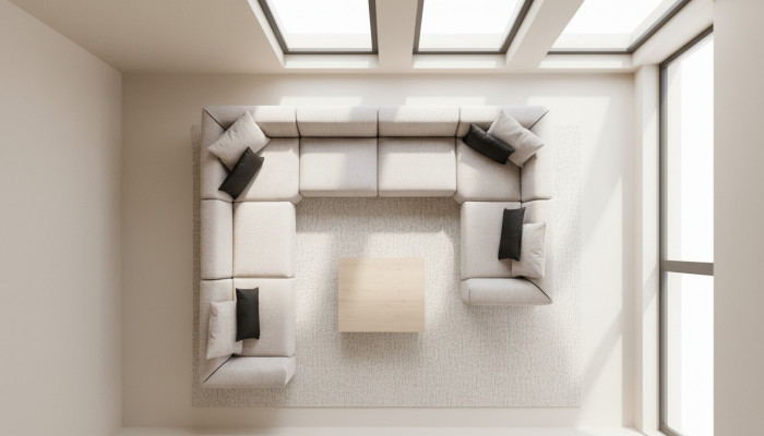 U-shaped corner sofa living room sofa couch beige upholstered sofa living landscape