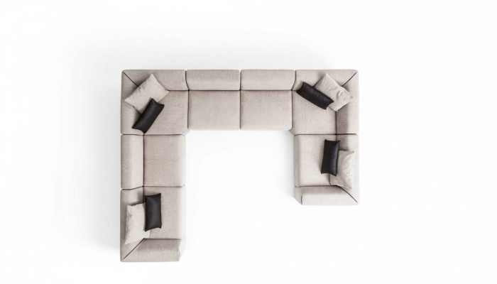 U-shaped corner sofa living room sofa couch beige upholstered sofa living landscape
