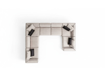 U-shaped corner sofa living room sofa couch beige upholstered sofa living landscape