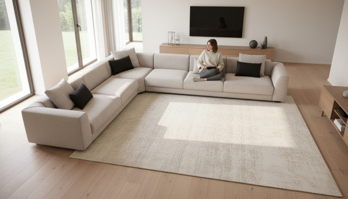 Sectional sofa U-shape upholstered sofa living room design designer seating landscape