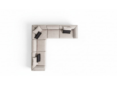 Taupe corner sofa, corner sofa set, compact sofa corner, textile furniture, seating corner, sofa.