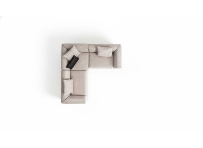 Corner sofa beige L-shape living area corner couch sofa modern couch