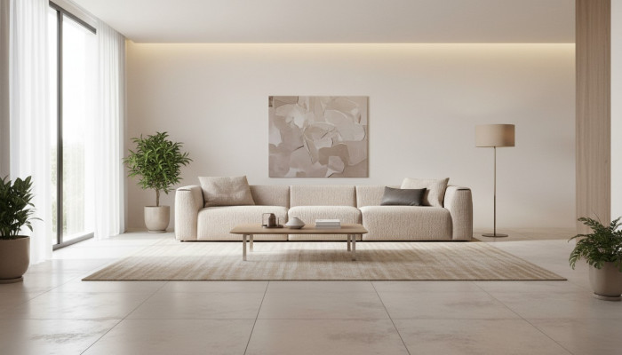 Beige sofa living room upholstered furniture five-seater designer luxury furniture new