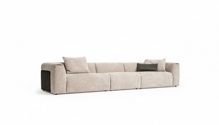 Beige sofa living room upholstered furniture five-seater designer luxury furniture new
