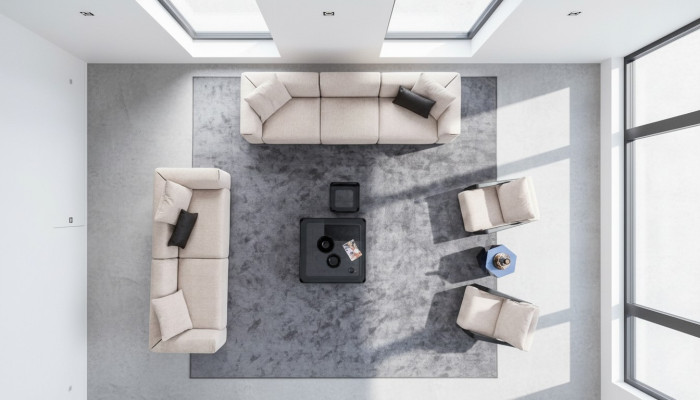 Modern Sofa Set Five-Seater Three-Seater Corner Sofa Set Fabric Suite