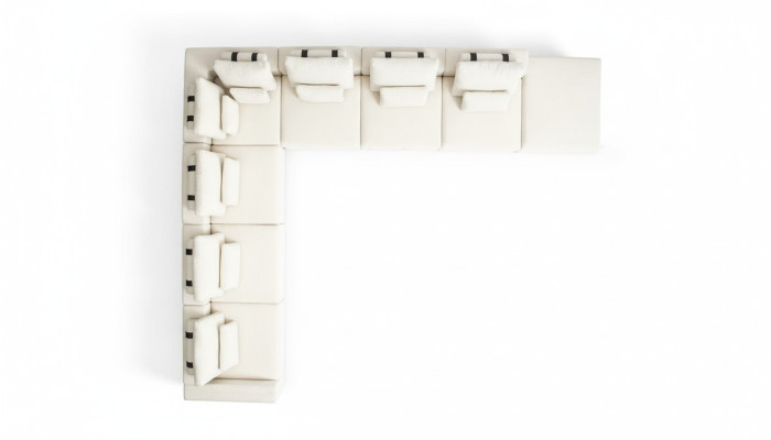 Corner sofa, L-shaped sofa, upholstered sofa, living room design, modern textile furniture