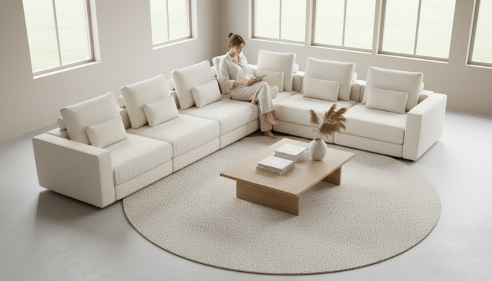 Living room furniture corner sofa relax seating group upholstered corner suite couches