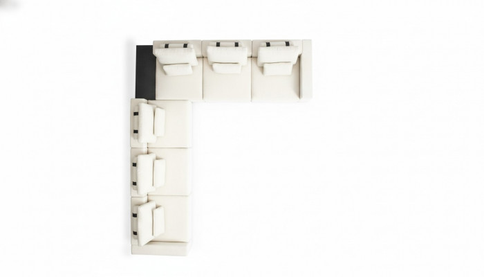 L-shaped white sofa living room combination corner sofa set corner sofa group