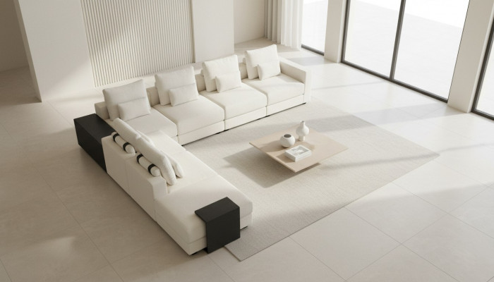 Luxury Living Room Corner Living Landscape Fabric Sofa Couches Modern